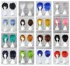 100% Brand New High Quality Fashion Picture Pełna Koronkowa Peruki16 Kolory Nowa Moda Krótki Prosto Man Wig Cosplay Party Peruki Darmowa Wysyłka