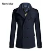 Men's Wool & Blends Wholesale- Spring Autumn Men's Woolen Coats Casual Overcoat Fashion Coat Men Windbreaker Jacket Peacoat Casaco Sobr