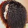 Kinky Curly U Part Wig Virgin Hair 100% Obehandlat Peruvian Human Hairs Uppart Paryk Kinkys Currys U-del för svart kvinna Remy Curl Right Middle Opening Women