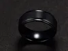 8 mm Tungsten Steel Men's Black Rings Simple Engagement Ring Tungsten Carbide Wedding Band