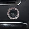 2017 Samochód SUV Bling Dekoracyjne Akcesoria 40 mm Przycisk średnicy Uruchom przełącznik Silver Diamond Ring Hot Darmowa Wysyłka