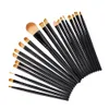 Compõem pincéis 20 pcs Eye Shadow Brushes 18 Cores Superior Soft Pincel Kabuki Kit Set Cosméticos Maquiagem Maquiagem Escovas