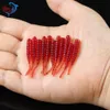 200PCS 4cm03g Bass Fishing Worms 10 Colors Silicone Soft Plastic Fishing Lures Artificial Bait Rubber in Jig Head Hook Use1531669
