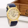 Wholesale 100pcs/lot Mix 8Colors Fashion hollow watch non-mechanical why farewell to Roman number belt table Watch WR038