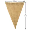 15pcs Flag Burlap Banner, DIY Decoration for Wedding, Baby Shower and Party