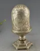 Chinois Dynsty Antieke Vieux Argent Doré Encens Brûleur Kroonluchters