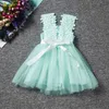 Summer Girls Dress Baby Koronki Kwiat Fancy Spódnice Dzieci Mesh Tutu Spódnica Dzieci Piękne sukienki 6 Kolory do wyboru