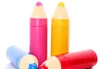 50 PCS Bonito Colorido Lápis Em Forma de Isolamento a Vácuo De Aço Inoxidável Cap Seal Bottle Bottleware das Crianças