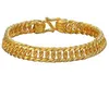 Bracelet en or jaune pur 14K/Bracelet de chaîne de patron de mode pour hommes 3D/9g