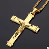 Jezus Cross Hip Hop Ketting Sieraden 18K Kwaliteit Dikke Vergulde Mannen Vrouwen Ketting