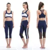 Gastos de envío gratis La nueva venta caliente Belleza sexy espalda Conjuntos de yoga Correr para mujer Pantalones de siete puntos Transpirable Velocidad Seco Fitness Trajes deportivos Wholesa