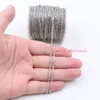 50meter / roll grote groothandel in bulk sieraden vinden ketting zilver roestvrijstalen sterke platte ovale rolo cross chain fit hanger diy