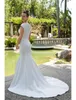 Robe De Noiva Sirène Satin Robes De Mariée Modestes Avec Cap Manches Réception Informelle Robe De Mariée Nouvelle Arrivée Pas Cher Prix Vente