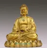 Большой Хороший Бронзовый Латунь Сакьямуни Гаутама Амитабха Статуя Будды Рисунок 10 " H