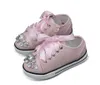 primavera outono branco sneaker menino moda plana crianças pu tênis de couro para meninas princesa sapatos strass