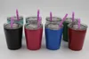 2017NEW MUGS 9 온스 컵 텀블러 스테인레스 스틸 줄무늬 와인 및 칵테일 글라스 뚜껑이 달린 9 온스 스테인레스 스틸 와인 글라스 텀블러 컵