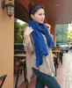 Kvinnor Klassisk Voile Solid Färg Scarf Mode Neckerchief Sommar Neck Shaal Wrap Beach Head Scarves Stole Bandana Headscarf Sarong