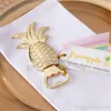 50 STKS Goud Tropische Ananas Flesopener Strand Bruids Trouwbedankjes Souvenir Geschenken Evenement Feestartikelen4044880