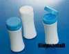 300pcs / parti tomma 150ml plastpe pe vitflaska med blå keps för tabletter piller kapsel pulver medicin godis matförpackning