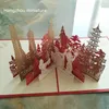3d Handmade Papier Cut Building Stereoskopowy Kartka Z Pozdrowieniami Składany Typ Unikalny Kreatywny Chiński Rzemiosła Etniczne Karty Prezenty