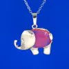 Elephant Hangers Ketting Ketting Natuurlijke Gem Stone Crystal Pendant Lapis Lazuli Opal enz. Pendulum Charms Reiki Sieraden