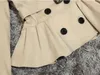 Le donne in primavera e in autunno breve tempo libero moda stile caldo fine trench doppiopetto risvolti / S-3XL