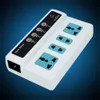 Freeshipping Remote Control Wireless 4 Sockets Mobile Phone GSM SIM Smart Socket Switch