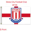 England Stoke City FC Typ B 3*5ft (90cm*150cm) Polyester EPL-flagga Bannerdekoration flygande hem trädgårdsflagga Festliga presenter