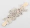 Soft and Stretchy Elastic Flower Girl Head Pieces with Crystals Rhinestones Jewelry Infant Toddler Little Girl Baby Headbands 12 Colors