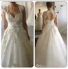 Applique Wedding Dresses Portrait Keyhole Backless Wedding Gowns vestidos de novia Bridal Dress 3D Floral Applique Bridal Gown Custom Made