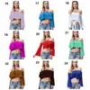 Solid Pure Color Dames Strapless Collar Ribbon Dames T-shirt Meisjes Mode Tank Top Europa en de Verenigde Staten Dame Shirt