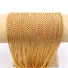 in bulk 3meter/lot Jewelry Finding Chain Gold Stainless Steel 3mm/4mm/6mm Fashion wheat braid chain Link Marking JEWLERY DIY