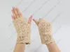 Moda Lady Glovet Gloves Puro Hecho a mano Costura Hueco Calentador Hald Fingers 5 Colores Mittens Punto