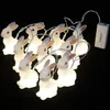 Stringhe LED a batteria 10 LED Luci decorative per coniglietti pasquali per interni, luci natalizie e illuminazione