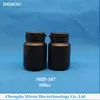 30 комплектов 100 мл Черный HDPE капсулы бутылки капсулы контейнер с выдвижным кольцом крышки