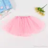 Baby Girls Childrens Kids Dancing Tulle Skirts Pettiskirt DanceWear Solid Färg Garn Ballett Klänning Fancy Kjolar