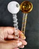 Pyrex Spiral Yağ Burner Boru Mini Cam El Borular Renkli Sigara Tobakoo Kabarcık Tüp Dab Rig Bong için