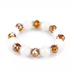 Meilleur cadeau perles rondes cristal d'agate accessoires perlés faits à la main bracelet en gros FB315 ordre de mélange 20 pièces beaucoup Bracelets de charme