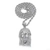 18K vergulde Jezus Christus Stuk Hoofd Gezicht Hip Hop Hanger Ketting Charme Ketting voor Mannen en Dames Trendy vakantieaccessoires