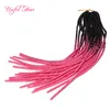 Biały różowy Ombre Mix Color Faux Locs Soft Braid in Bundles Dreadlocks Syntetyczne warkocze szydełko Włosy Włosy Marley Hair Extension 9150990