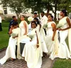 2017ヴィンテージアラビアワンショルダーマーメイドの花嫁介添人のドレスエレガントな南アフリカのメイドの名誉ガウン習慣の結婚式のパーティーゲスト着用