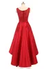 High Low Prom Dresses 2017 Red Lace Formal Cocktail Party Dess Cheap Real Po Short Front Long Back Evening Gowns5159593