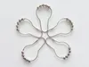 1000 pz/l0ot Metallo Forma di Zucca cinque perle anello per tende da doccia gancio per tende ganci Decorativi gancio per tende accessori per il bagno
