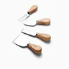 1 Set 4pcs Knives Bard Set Oak Handle Cheese Knife Kit Kitchen Cooking Tools Useful Accessories