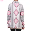 Women's Sweaters Wholesale-Women Basic Coats 2021 Irregular Long-sleeved Cardigan Sexy Sweater Women Print Winter Pink Autumn Jacket Phocho1