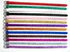 100pcs 8mm wide 21cm length DIY PU Leather shiny wristband bracelet fit for 8mm slide charms & slide letters