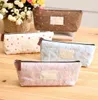 Vintage Floral Fabric Portemonnee Portemonnee Potlood Pen Geval Cosmetische Makeup Bag Opslag Pouch Studenten Kous Filler Gift Party Gunst 4 Kleuren