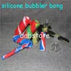 Nouveau silicone marteau 6 trous silicone percolateur barboteur pipe à eau matrice pipes à tabac pipe bong bongs pommeau de douche perc deux fonctions