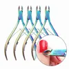 Nail Cuticle Nipper Rainbow Clipper Scissor Dead Skin Remover Manicure Nail Art Tool Rostfritt Stål Cuticle Scissor Gratis frakt