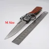 Cooles AK47 Klapppistolenmesser 440 Stahlklinge Holzgriff Tasche EDC Werkzeuge Taktisches Camping Outdoor Survival Messer mit LED-Licht